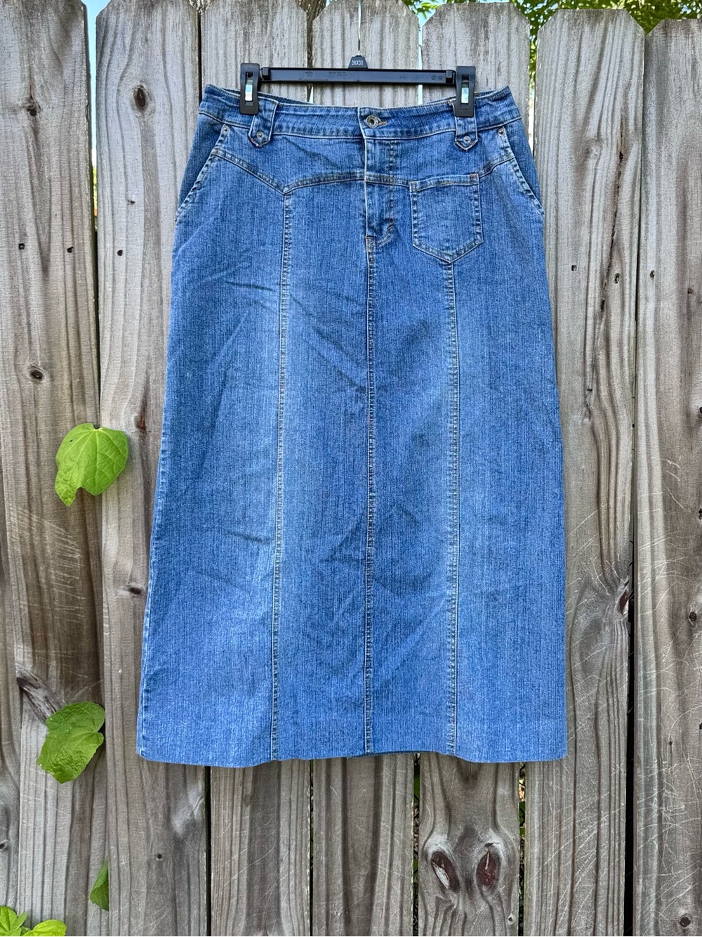 Vintage Y2K Route 66 Low Rise Country Western Denim Maxi Skirt